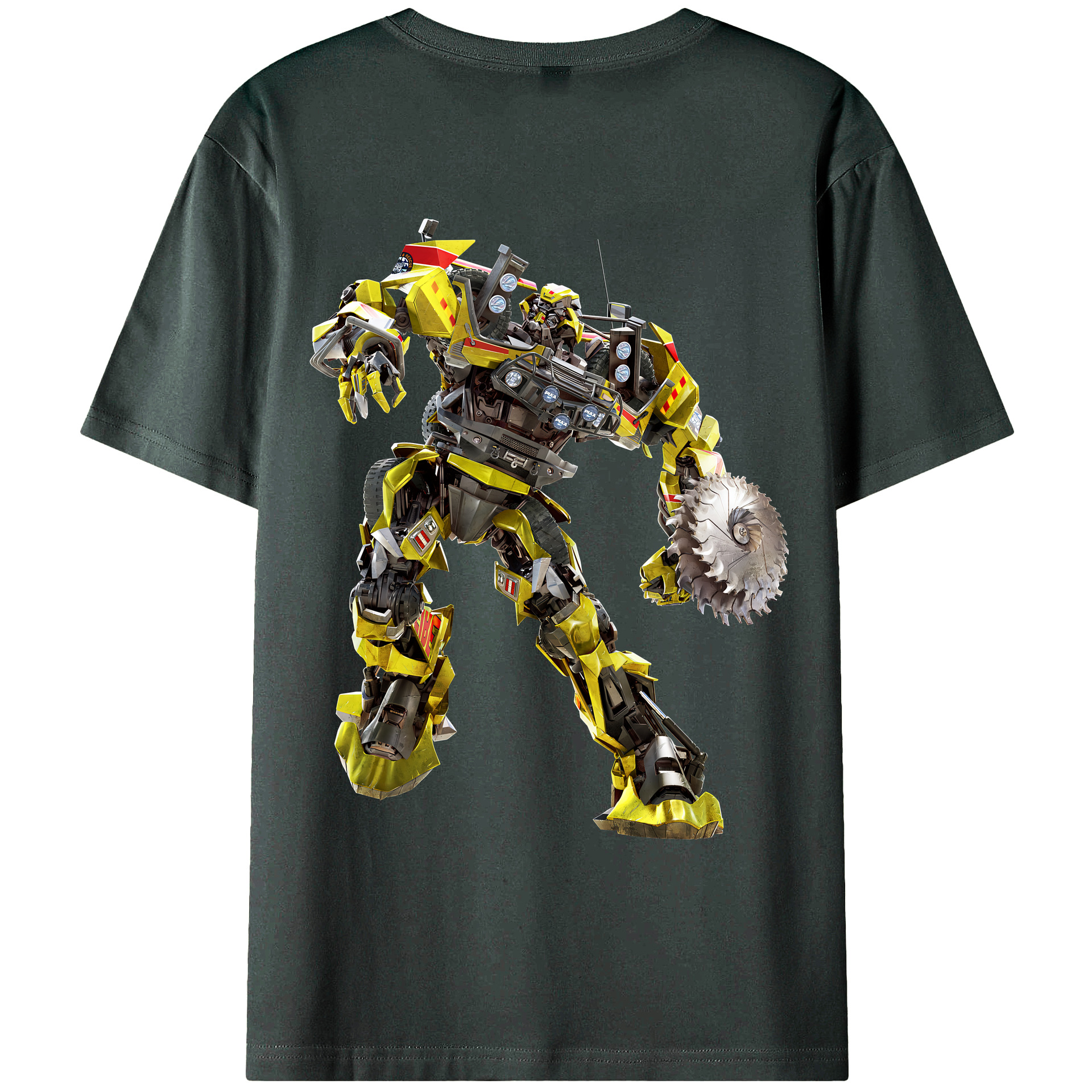 （画像用） Transformers トランスフォーマー 綿100％ メンズ半袖Tシャツ（バックプリント） 通気性